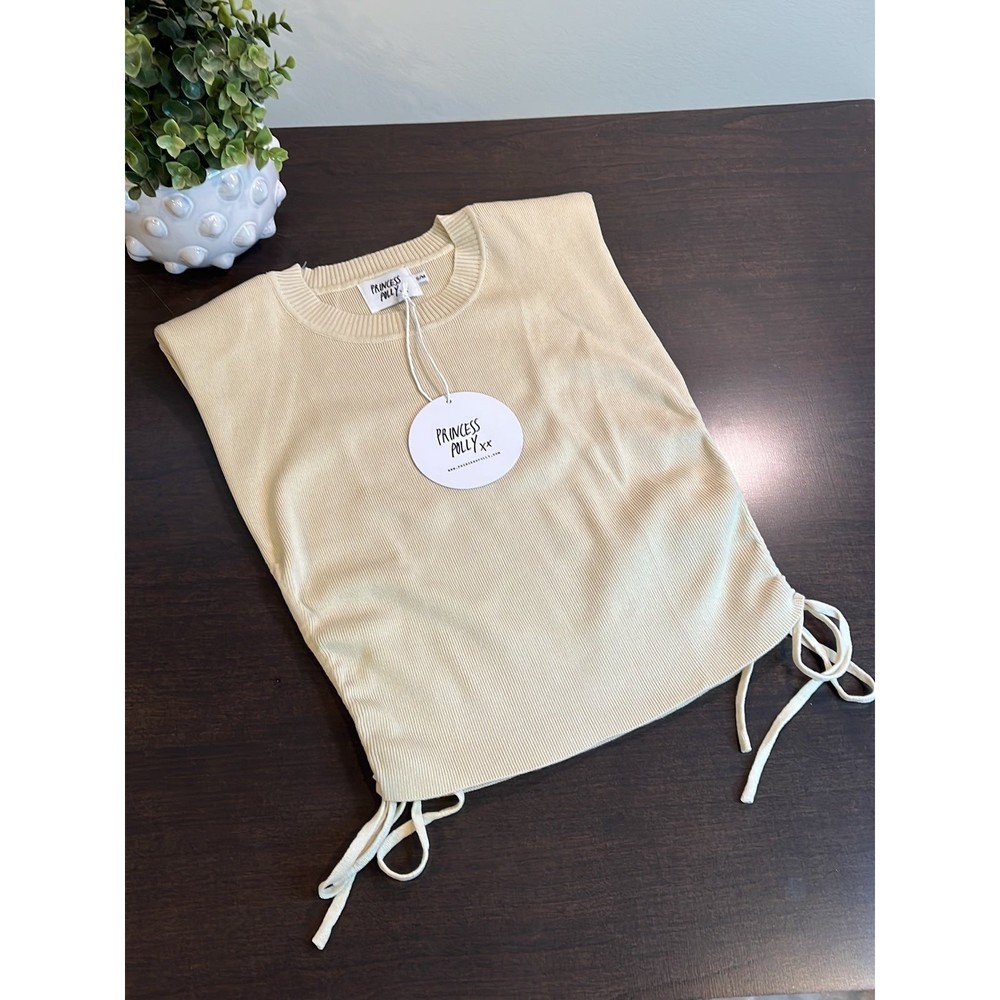 Princess Polly Ralphie Top Beige NWT